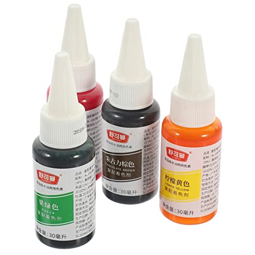 MAGICLULU 4 Colorante Alimentario Dulces Para Hornear Suministros Cocina Suministros Para Hornear Herramientas De Decoración De Pasteles Colorante Alimentario Líquido Suministros De