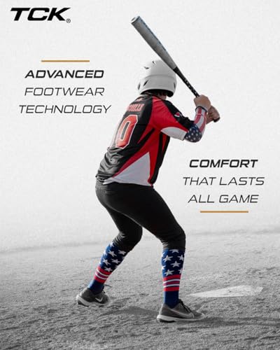 Image of TCK Baseball Socks & Softball Socks | USA Made American Flag & Patriotic Stars, Stripes | Youth Boys, Girls, Men & Women