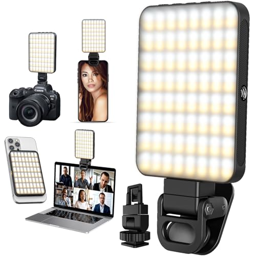 Opiniones y reviews de Iluminación los 5 mejores. 47 MXNUP 128 LED Luz para Celular con Clips Frontal y Trasero, Aro de Luz Selfie con 3 Modos de Iluminación, 20 Efectos de Iluminación de Escena, 2500k-9000K Regulable Luzs Relleno...