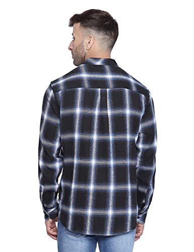 Image of oxolloxo Slassic Black Brush Check Men Shirt