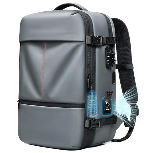 Image of IKYWT Vacuum Seal Backpack Travel with Ultra-Power Pump, 80L Expandable Travel Backpack with Vacuum System w /TSA Lock