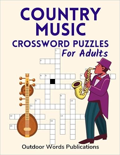 Country Music Crossword Puzzles For Adults: Medium Level Puzzle Book For  Country Music Fans