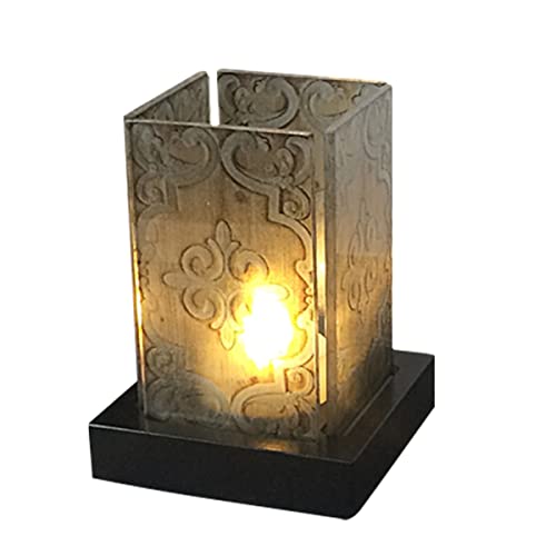 Lámpara de Mesa de Noche LED con Pantalla de Vidrio miniatura 1