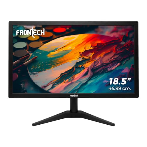 FRONTECH 18.5 Inch HD LED Monitor | Refresh Rate 60 Hz, 1366 X 768 Pixels | Wall Mountable Slim & Stylish Design With 16.7M Colors| HDMI & VGA Ports, Built-in Power Supply (MON-0061,Black) For Rs. 2900 @ 61 %