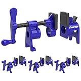 KARRYTON 3/4 Inch Heavy Duty Pipe Clamps for Woodworking, H-Style Wood Gluing Clamps w/Foot Pads, Adjustable Pipe Clamp Tool for Furniture, Cabinet Making & DIY Projects (Set of 4)