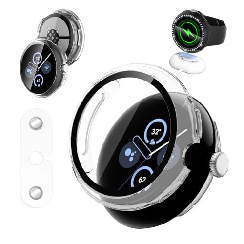 For Google Pixel Watch 4 45mm p P[X Jo[ KONXISA Google Pixel Watch 4 45mm Jo[+tB ̌^iPCP[X+KXtBj [d\ [d⏕t ߗ C菝h~ 