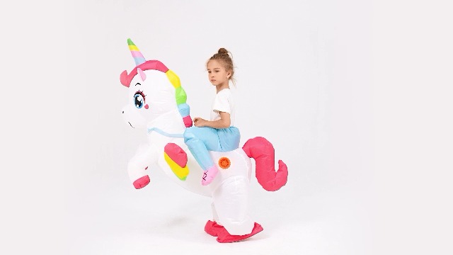 Disfraz Inflable Unicornio para Niñas y Niños miniatura 7