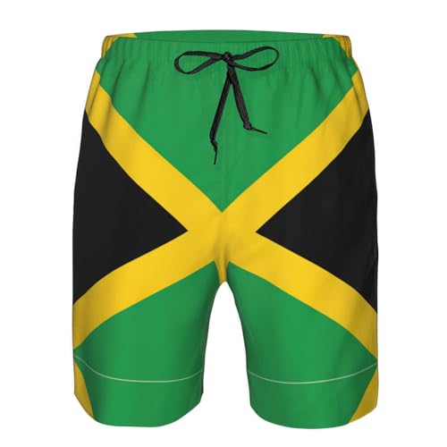 nanger Flag of Jamaica Men'S Swim Trunks Quick Dry Shorts Bathing Suit with Pockets, for Beach, Summer, Sports4