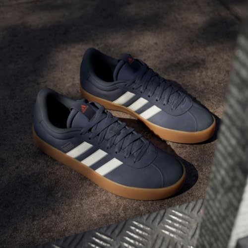 Image of adidas Mens Vl Court 3.0 Lace Up Sneakers Shoes Casual - Grey