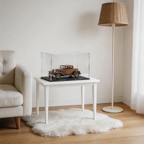 Image of Acrylic Display Case for Collectibles and Toys, Versatile Clear Acrylic Display Box with Black Base for Showcase and Displaying, 16x8x8-inch