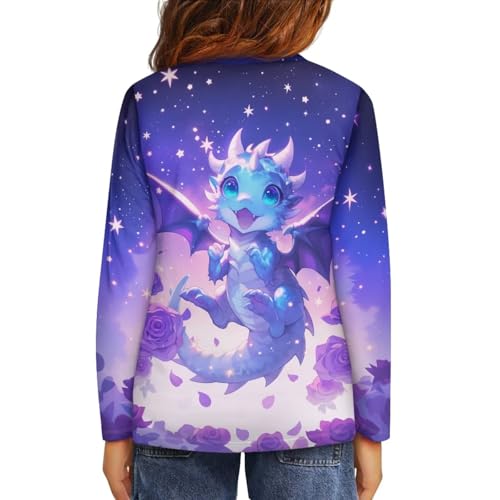 Image of Kids Long Sleeve Shirts for Girls 3-16 Year Old Cute Clothes for Teen Girls Casual Workout Tops