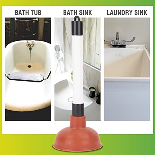 Image of LDR 512 3110A Sink Drain Bathrooms, Kitchens, Baths, Showers Compact and Powerful Easy to Store and Hide, Mini Plunger