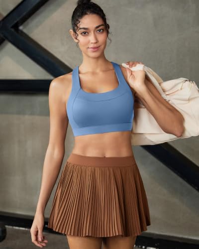Image of RUNNING GIRL Sports Bras for Women High Support, Adjustable Straps High Impact Racerback Bra with Hook Closure Molded Cup