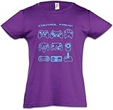 Camisa de marca (Sol's) Urban Backwoods Control I Camiseta para Niñas Chicas niños T-Shirt Morado Talla 4 Años
