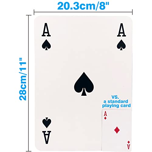 Baraja de cartas jumbo gigante 8x11 pulgadas miniatura 4