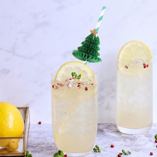Pitillos de papel decorativos verdes Luxshiny 10 unidades miniatura 7