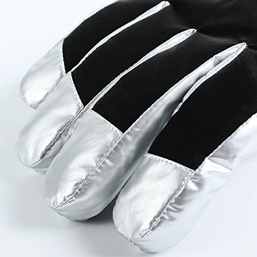 Men Women Winter Ski Gloves Outdoor Warm Fleece Touch Screen Skiing Cycling Gloves (Color : A, Size : One Size) (A One Size)