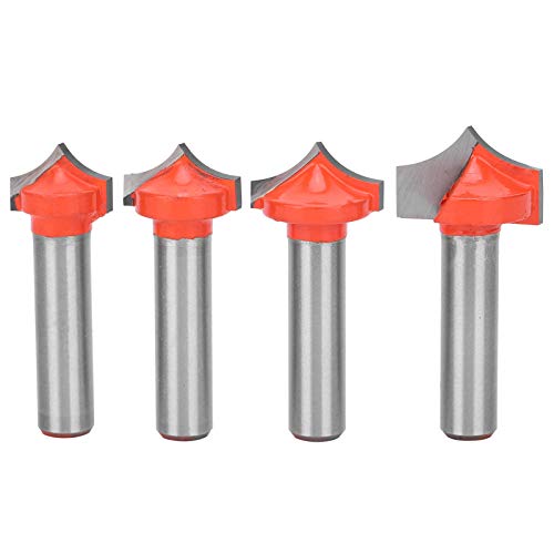 Juego de 4 brocas para enrutador de carpintería, afilador de 8 vástagos, cortador de fresado para máquinas de grabado de nariz, brocas para enrutador de acero de tungsteno para