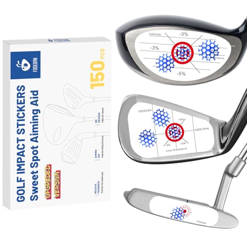 FODESAN Golf Impact Tape & Stickers &ndash; Instant Swing Feedback, Reusable Impact Labels for Drivers...