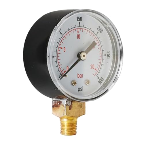 Manomètre de pression 1/4 pour air et eau Y504 0-300psi haute précision