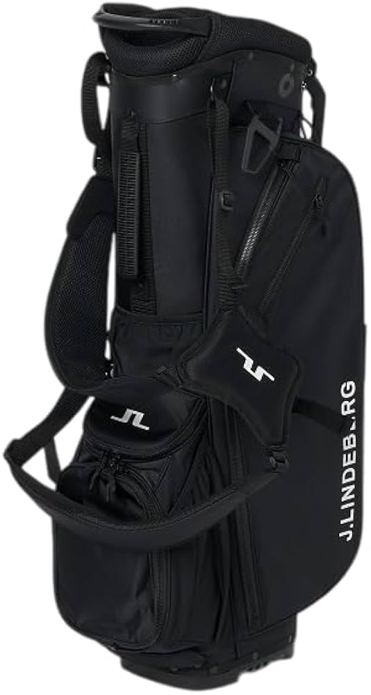 ジェイリンドバーグJLINDEBERG ゴルフ キャディバッグ 軽量 ブラック J.LINDEBERG ジェイリンドバーグ ゴルフ 9.0型 スタンドキャディバッグ