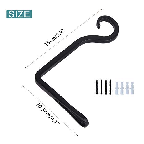 image for BOLITE 18032 Wall Hooks, Rustic Hanging Plant Brackets Decorative Indo