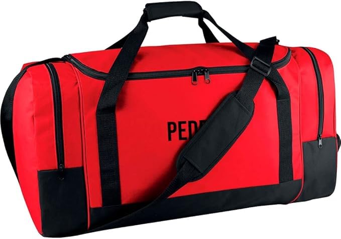 Bolsa de Deporte Personalizada, Fútbol, Gimnasio, Compartimento para Calzado, Capacidad 55 litros (Negro)