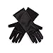 Utopiat Guantes cortos de satén estilo Audrey para mujer Inspirado por BAT (debajo del codo) (Negra)