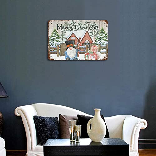 Panneau métal Merry Christmas Farm le cadeau rétro idéal