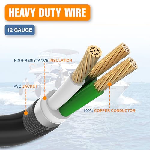 15 to 30 Amp 110 Volt RV Power Cord Adapter by Journeyman Pro, 15A Male Plug (5-15P) Converts to 30A Female Connector (TT-30R) 24 Inch Inline Extension (15Male-30Female (L5-30R)) - Thumbnail 5