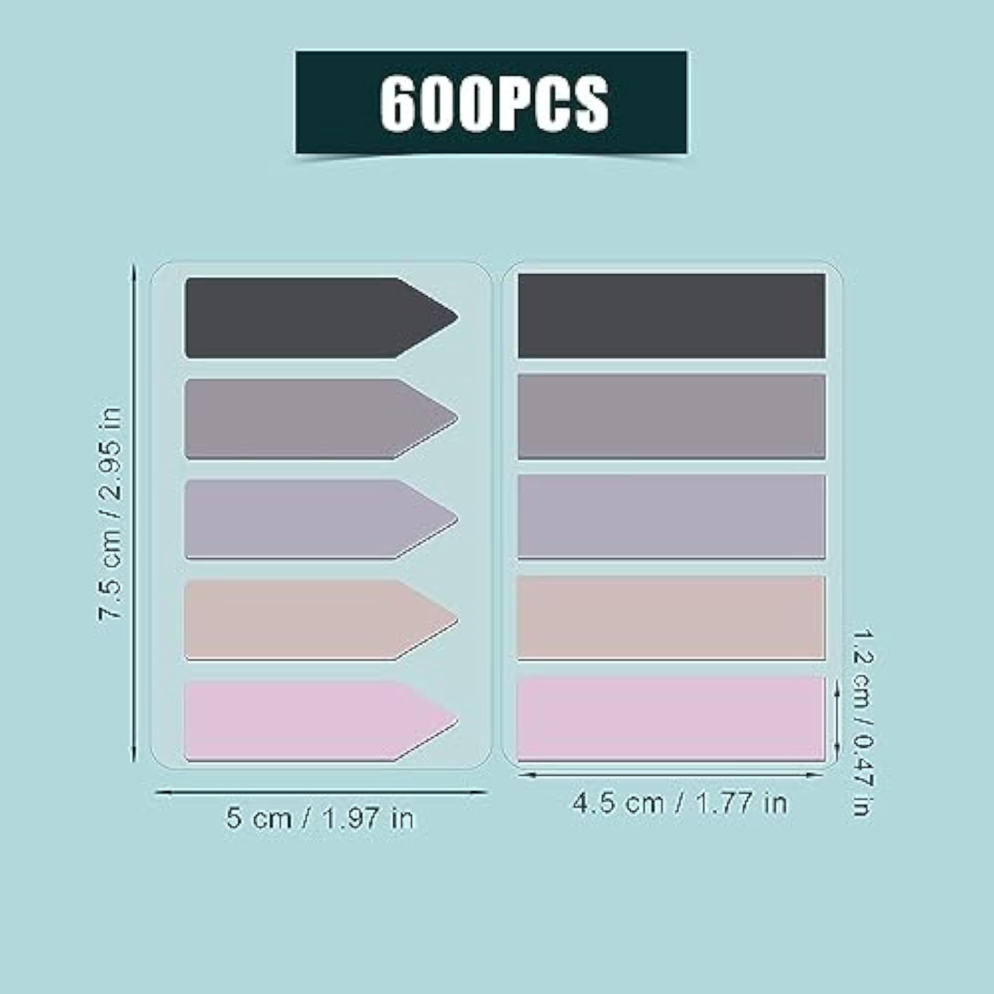 200 Pieces Pastel Page Markers Sticky Index Tabs for School Supplies