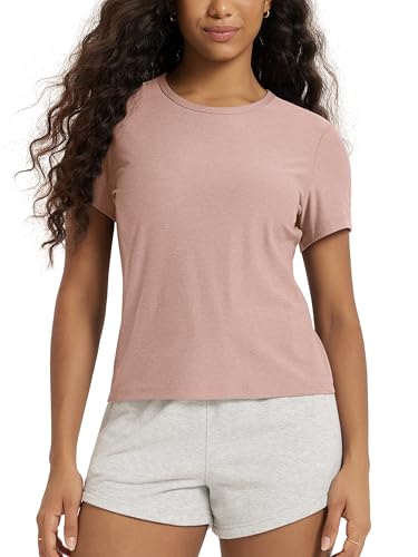 Image of ODODOS Women's Short Sleeve Performance T-Shirts - Ultra Soft odSTRATUM Tech Crew Neck Tee UPF 50+ Essential Top