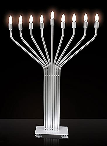 Zion Judaica Extra Large Electric Menorah 44'' Big Display Minorah w/Auto Lighting - for Indoor use Only Lighted Hanukkah Decorations Home or Business Electronic Chanukah Hanukkiah