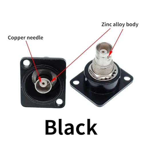 Conector BNC doble contra interferencias, adaptador de chasis tipo D hembra 2