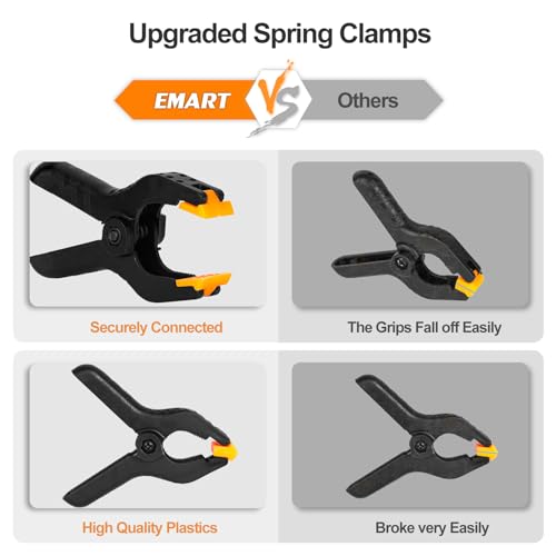 Pinces à ressort de 7,62 cm EMART pour tendre vos fonds de studio photo sans plis
