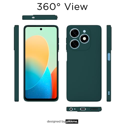 Image of Outlouders Back Cover for Tecno Spark GO 2024 | Camera Protection | Durable Soft Matte Silicone Bumper Case (Green)