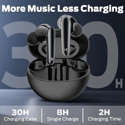 Image of Monster N-Lite 203 AirLinks Wireless Earbuds, Bluetooth 5.3 Headphones HiFi Stereo, Wireless Earphones with HD Clear Call, 30H Playback, Touch Control, Type-C Charging, IPX6 Waterproof in-Ear Earbuds
