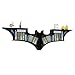 Librerie Mobiletti e credenze Scaffale Galleggiante Stile Batman Mensola Pensile per Soggiorno Ripiano Portaoggetti Creativo Espositore A Parete (Color : Black, Size : 156 * 15 * 47cm)