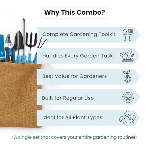 Image of IFFCO Urban Gardens - Rust-Free, Heavy-Duty Gardening Tool for Terrace & Home Gardening (6 PC Tool Set)