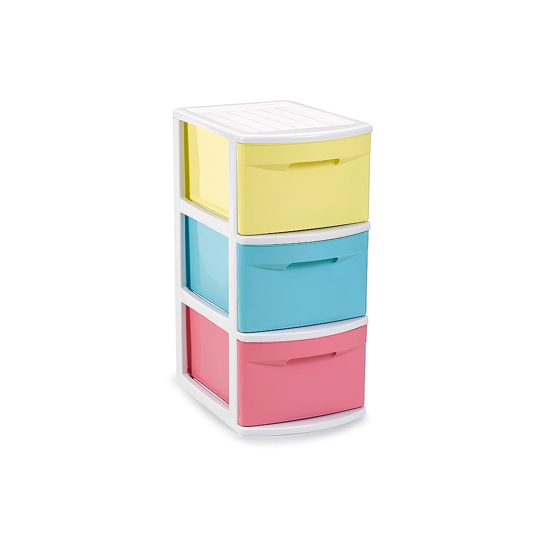Commode de sol DRW à 3 tiroirs pour colorer et organiser votre salle de bain