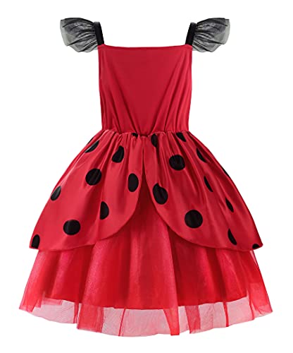 Vestido sin mangas de mariquita para niñas miniatura 2