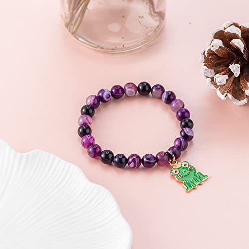 Image of Frog Lover Gift Frog Spirit Animal Gift Frog Bracelet Frog Charm Jewelry Inspiration Gift for Friend