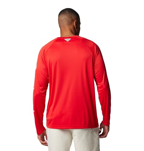 Chemise manches longues Columbia Terminal Tackle rouge pour vos sorties en mer et week-ends