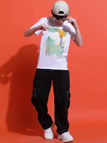 Image of Li'l Tomatoes Boys Cotton T-Shirt | Graphic Printed Half Sleeve Casual Summer Wear | Soft & Breathable | 9-16 Years