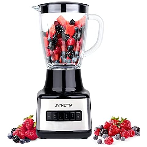NETTA Table Blender with Glass Jug Cover
