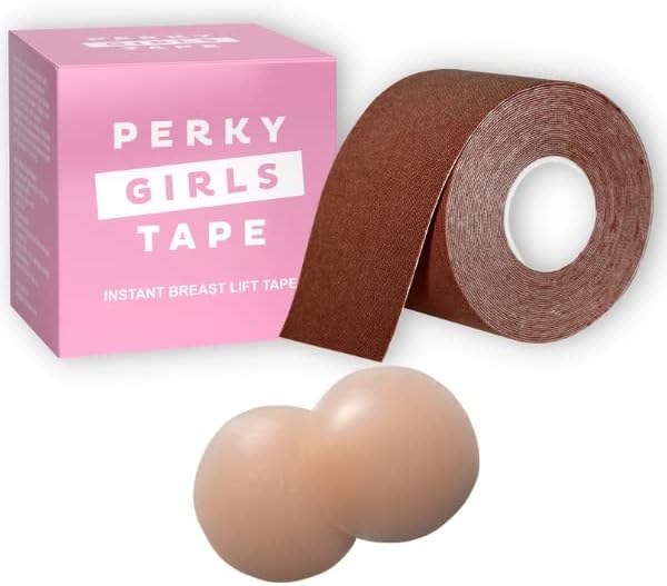PERKY GIRLS TAPEPerky Girls Boob Tape – Breast Lift Tape from A to DD Cup & Plus Sizes – Waterproof & Hypoallergenic Breast Tape