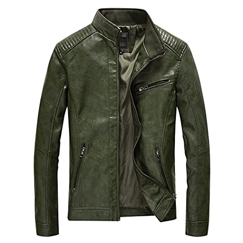 Veste printemps en cuir synthétique homme décontractée pour vos sorties - 4