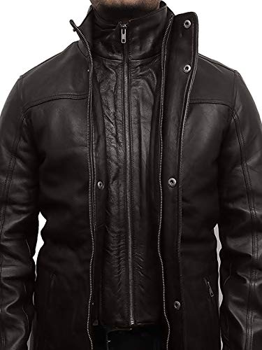 BRANDSLOCK Mens Genuine Biker Leather Jacket Coat Designer Style3