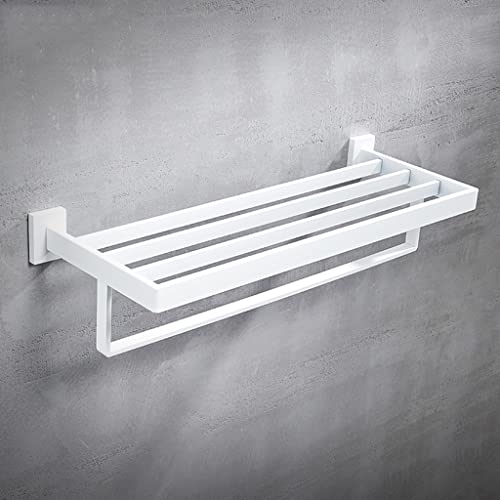 Ensemble porte-serviettes blanc mat avec brosse et porte-mouchoirs