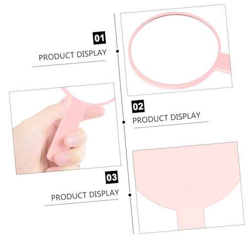 Espejo de maquillaje portátil redondo con asa x3 miniatura 3